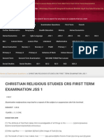 Edudelightt: Christian Religious Studies Crs First Term Examination Jss 1