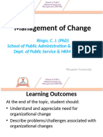 Topic 7 MGT of Change