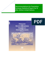 Principles and Recommendations For Population and Housing Censuses Statistical Papers Ser M 2#revised#e. Edition United Nations