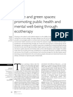 People and Green Spaces: Promoting Public Health and Mental Well-Being Through Ecotherapy