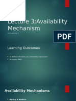 Lecture 3 - Availability Mechanism