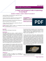 Management of Anterior Single Tooth Emergence Profile in Implantology A Case Report