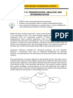 Chapter 9 Presentation, Analysis and