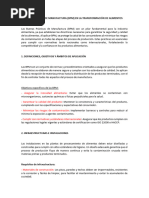 Buenas Prácticas de Manufactura (BPM) en La Transformación de Alimentos