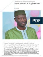 La Leçon D'économie Numéro 18 Du Professeur Amath Ndiaye - Financial Afrik