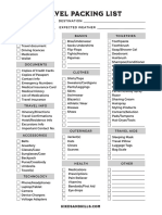 Packing List - US Letter