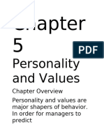 Chapter 5 Personality and Values