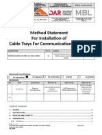 Method Statement of Cable Tray For ELV