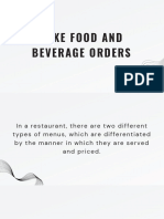 Take Food and Beverage Orders