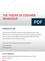 Micro II Chapter The Theory of Consumer Behaviour