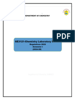 Ge3121 - Chemistry Laboratory Manual 2024-25