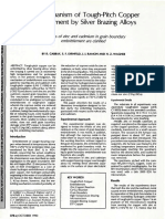 The Mechanism of Tough-Pitch Copper Embrittlement by Silver Brazing Alloys