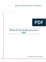 Projet de Loi de Finances Pour 2025