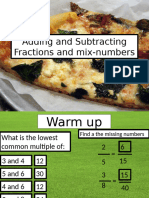 Adding and Subtracting Fractions