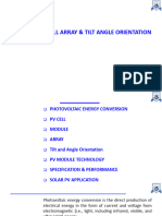 Solar Cell Array Tilt Angle Orientation