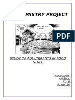 Study of Adulterants in Food Stuff