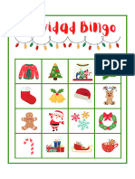 Colorido Divertido Navidad Bingo