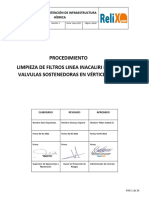 4600021021-P-OP-FF-27 Procedimiento de Limpieza de Filtros Linea Inacaliri de 10 y Válvulas Sostenedoras en Vértice Cero