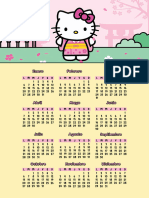 Calendario Anual 2025 Hello Kitty Geisha