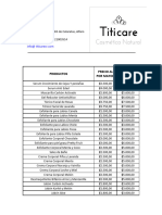 Lista de Precios Titi Care 2023