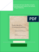 Immediate Download Early Modern Communi Cati Ons Studies in Early Modern English Literature and Culture 1st Edition Kinga Földváry Ebooks 2024