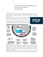 Los Medicamentos Biológicos en El Perú y El Acuerdo Transpacífico