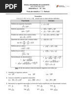 Ficha de Trabalho N.º2 - Radicais