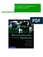 Recommender Systems An Introduction 1st Edition Dietmar Jannach Download PDF