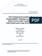 The Ecological Economics of Sustainability Making Local and Short Term Goals Consistent With Global and Long Term Goals