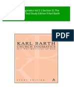 PDF Church Dogmatics Vol 2 1 Section 31 The Doctrine of God Study Edition 9 Karl Barth Download