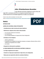 La Gran Inmigración. Orientaciones Docentes - Continuemos Estudiando