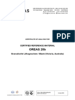 OREAS 20b Certificate