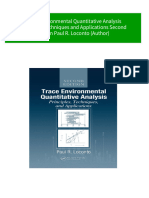 Trace Environmental Quantitative Analysis Principles Techniques and Applications Second Edition Paul R. Loconto (Author)