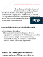 Recomendaciones Del SGMA en La Industria Alimentaria