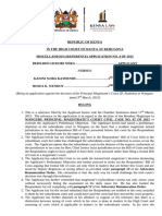 Bernard Gichobi Njira V Kanini Njira Kathendu Another (Miscellaneous Application 4of2015) 2015KEHC4568 (KLR) (9june2015) (Ruling)