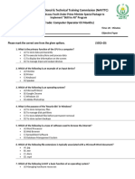 NAVTTC Computer Operator 03 Months Paper 3