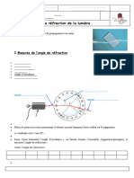 2nde Chap 4 TP La Refraction de La Lumiere 1