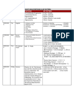 Grade 10 PT3 Time Table