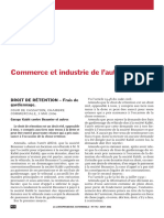 Commerce Et Industrie de L'automobile: Droit de Rétention - Frais de Gardiennage