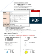 English Final Exam First Grade SMT 1 2023