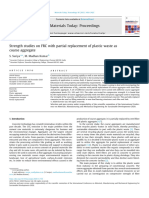 Partial Replacement of Plastic Waste Ascoarse Aggregate