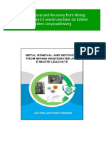 (FREE PDF Sample) Metal Removal and Recovery From Mining Wastewater and E Waste Leachate 1st Edition Suthee Janyasuthiwong Ebooks