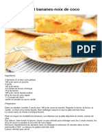 Gâteau Fondant Bananes-Noix de Coco - Gâteaux & Délices