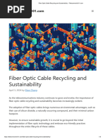 Fiber Optic Cable Recycling and Sustainability