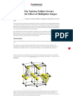 How and Why Varistor Failure Occurs Including The Effect of Multipulse Surges - in Compliance Magazine