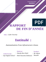 De Fin D'Année Rapport DE Projet: Intitulé