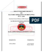 Britannia Industries Limited Project Report