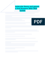 Kinetic Molecular Theory and Gasses Questions and Answers 2022-2023 Update