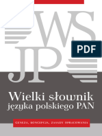 Wielki S Ownik J Zyka Polskiego PAN. Geneza, Koncepcja, Zasady Opracowania