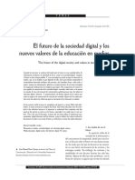 Perez Tornero - El Futuro de La Sociedad Digital y Los Nuevos Valores de La Educación en Medios